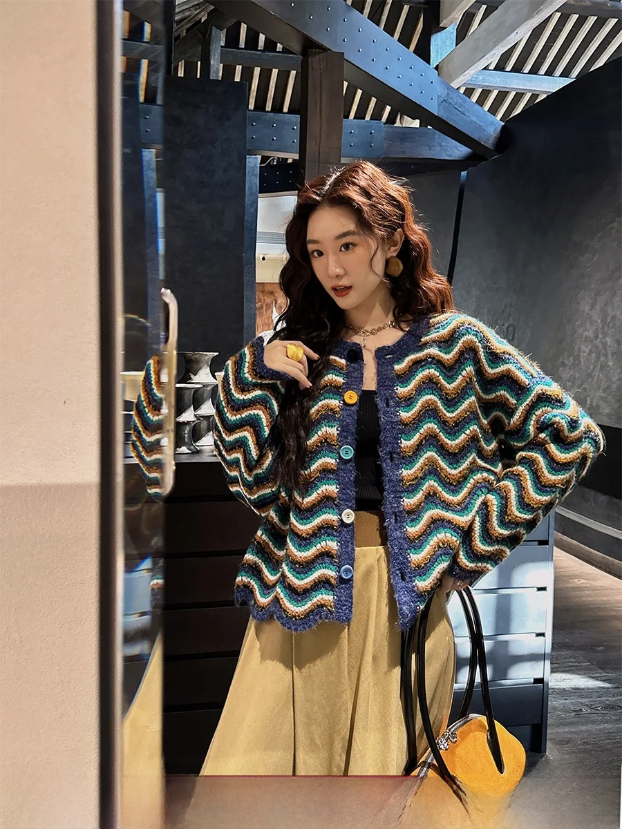 Sangji Bla Flower Branch Sp Knitted Sweater Cardigan Spring New Arrival Loose Fit Women's Faion Woolen Long Sve
Sangji Bla Flower Branch Sp Knitted Sweater Cardigan Spring New Arrival Loose Fit Women's Faion Woolen Long Sve