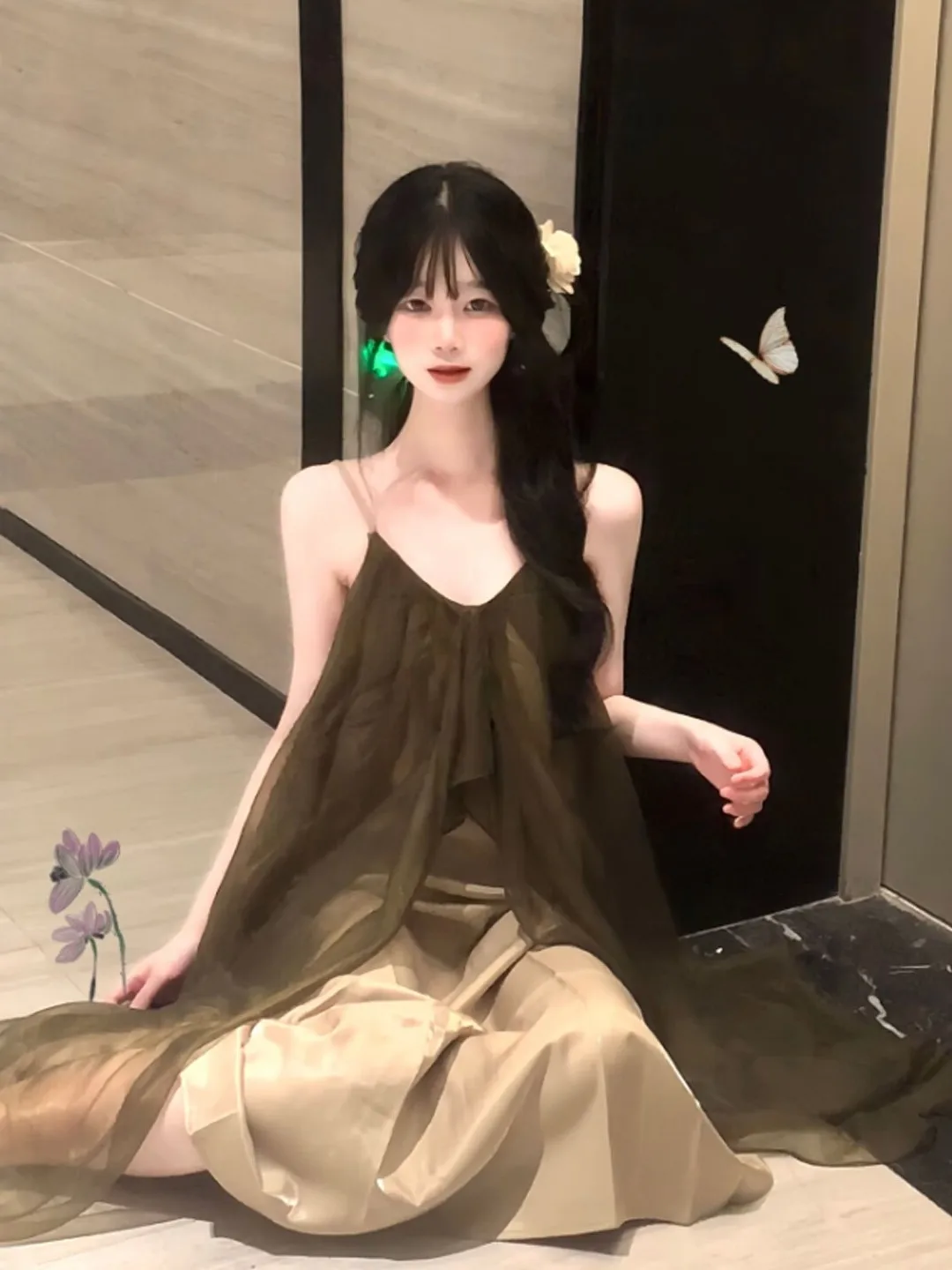 Retro Gentle Sle Beautiful V-ne Strap Me Long Dr Summer New Trend Dr Cotton Material Midi Skirt Bal Design
Retro Gentle Sle Beautiful V-ne Strap Me Long Dr Summer New Trend Dr Cotton Material Midi Skirt Bal Design
