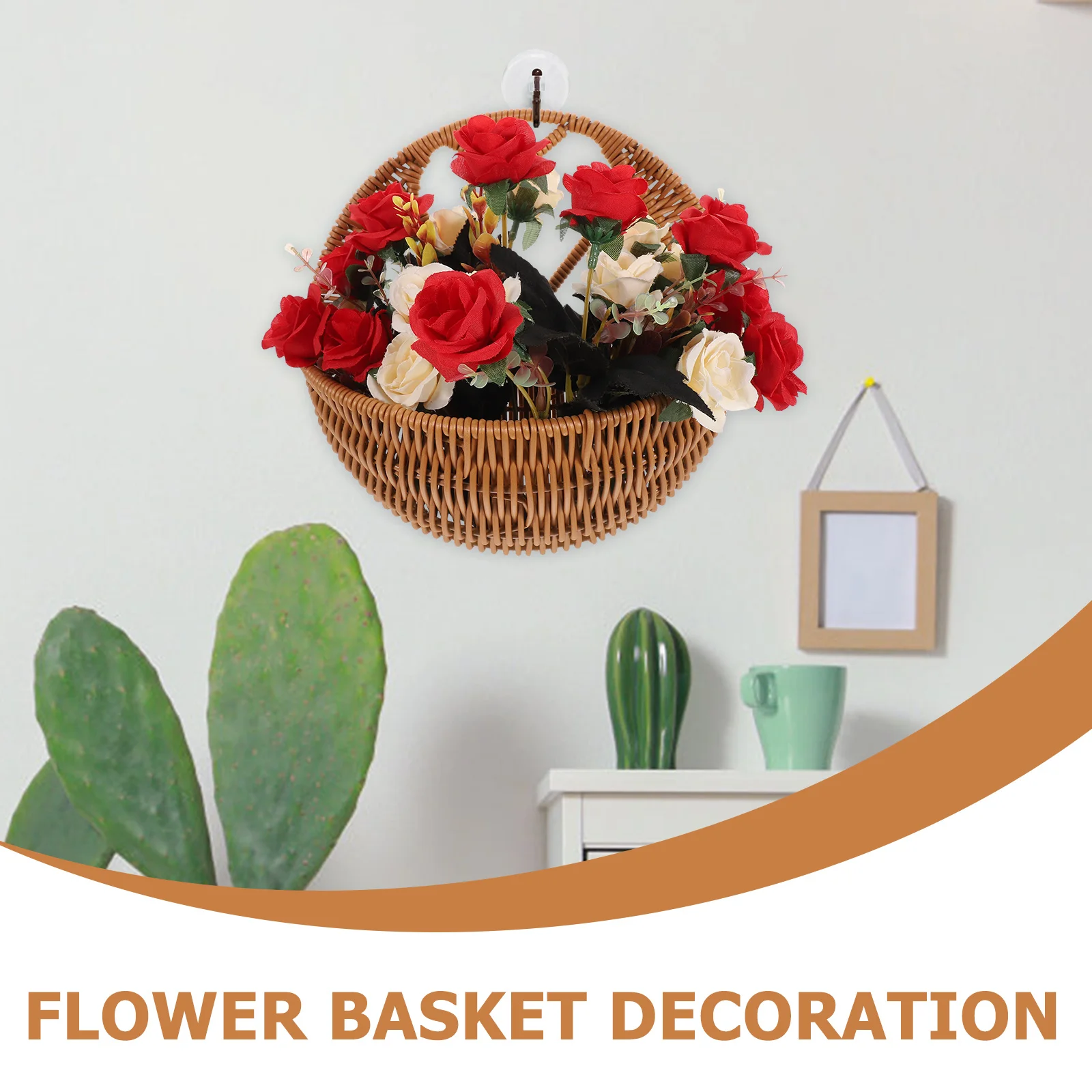 Hanging Woven Storage Basket Iron Frame PP Material Versatile Wall Flower Basket for Front Door Balcony Plant Decor
Hanging Woven Storage Basket Iron Frame PP Material Versatile Wall Flower Basket for Front Door Balcony Plant Decor