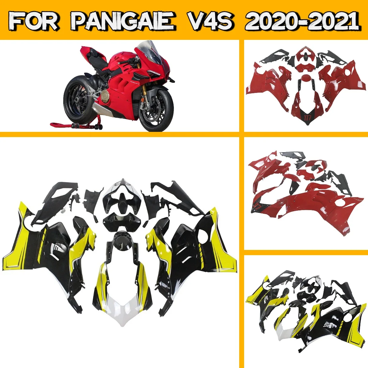 High Quality Motorcycle Fairing Set for 2020 2021 Ducati Panigaie V4S ABS Plastic Fairings Fitment 20 21 Panigaie V4S
High Quality Motorcycle Fairing Set for 2020 2021 Ducati Panigaie V4S ABS Plastic Fairings Fitment 20 21 Panigaie V4S
