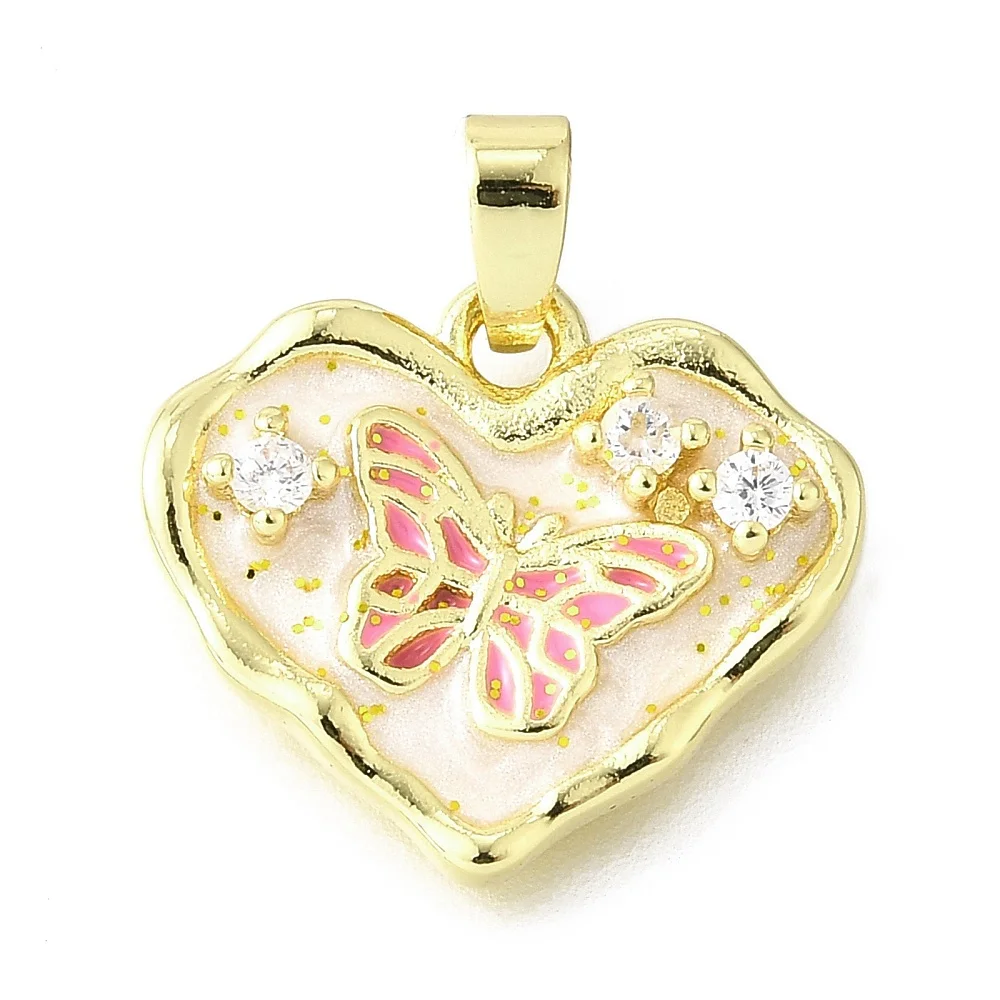 5pcs Metal Zirconia Enamel Pendant Heart with Butterfly Valentine Day Gift Necklace Bracelet Charm DIY Jewelry Accessories
5pcs Metal Zirconia Enamel Pendant Heart with Butterfly Valentine Day Gift Necklace Bracelet Charm DIY Jewelry Accessories
