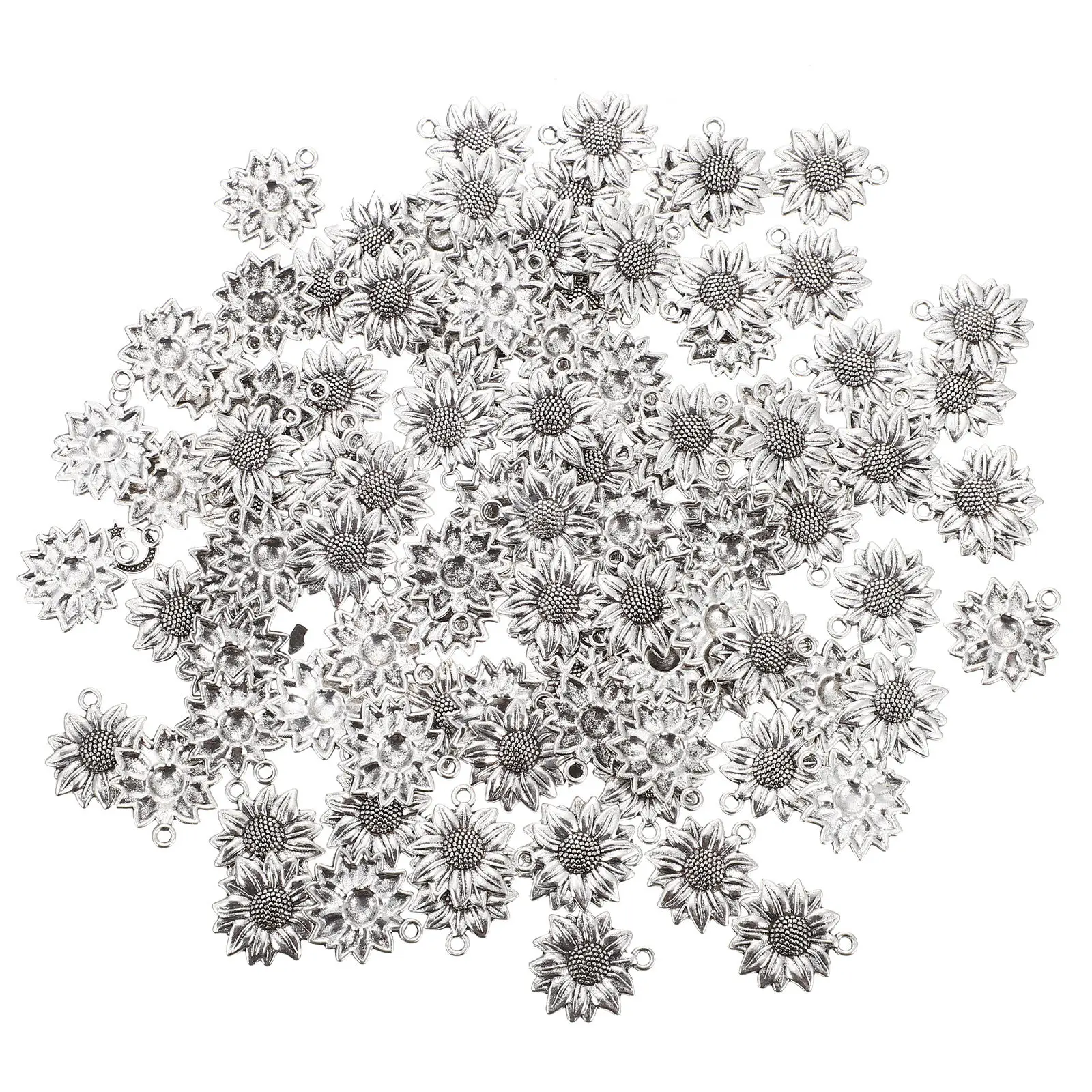 100Pcs Alloy Sunflower Pendant Charms DIY Jewelry Accessories Flower Shaped Charms for Handmade Bracelets Necklaces Keychains
100Pcs Alloy Sunflower Pendant Charms DIY Jewelry Accessories Flower Shaped Charms for Handmade Bracelets Necklaces Keychains