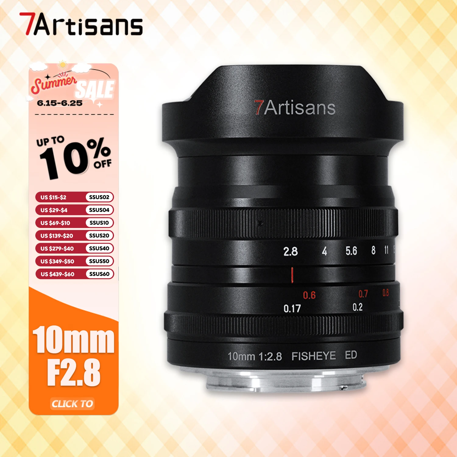 7artisans Full Frame 10mm F2.8 Ultra-wide Angle Large Aperture Prime Lens for Camera with Sony E Canon RF Nikon Z Sigma L Mount
7artisans Full Frame 10mm F2.8 Ultra-wide Angle Large Aperture Prime Lens for Camera with Sony E Canon RF Nikon Z Sigma L Mount