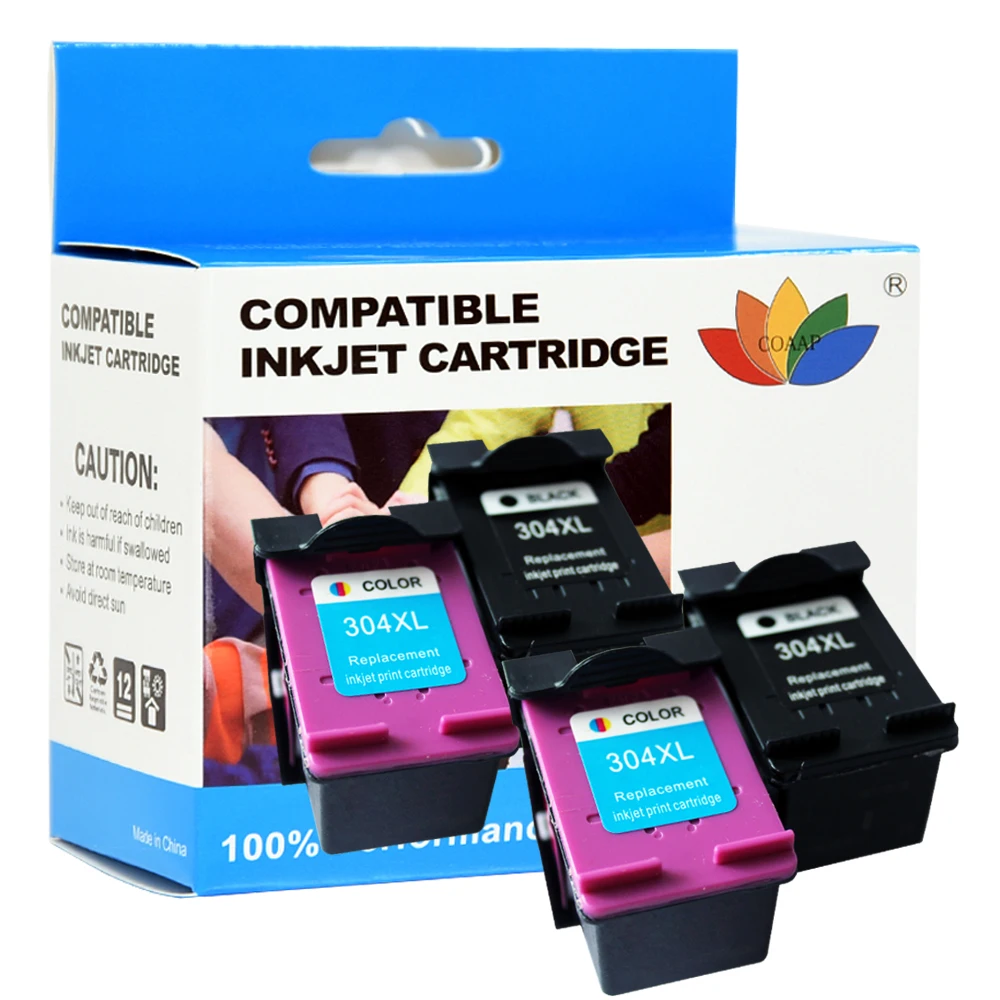 COAAP 304XL Refillable Ink Cartridges Compatible with HP 304 XL Envy 5000 5010 5020 5030 5032 5034 5052 5055 printers (hp304)
COAAP 304XL Refillable Ink Cartridges Compatible with HP 304 XL Envy 5000 5010 5020 5030 5032 5034 5052 5055 printers (hp304)