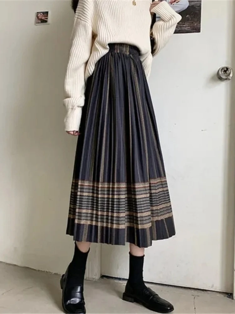 2026 Hot Women's Skirt Loose Oversize High Waist A-line Long Skirt Pleated Fashion Plaid Skirts Woman
2026 Hot Women's Skirt Loose Oversize High Waist A-line Long Skirt Pleated Fashion Plaid Skirts Woman