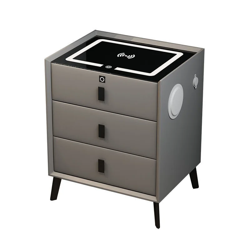 Smart bedside table, bedroom home, modern simple multi-function storage, wireless charging, fingerprint cabinet with light
Smart bedside table, bedroom home, modern simple multi-function storage, wireless charging, fingerprint cabinet with light