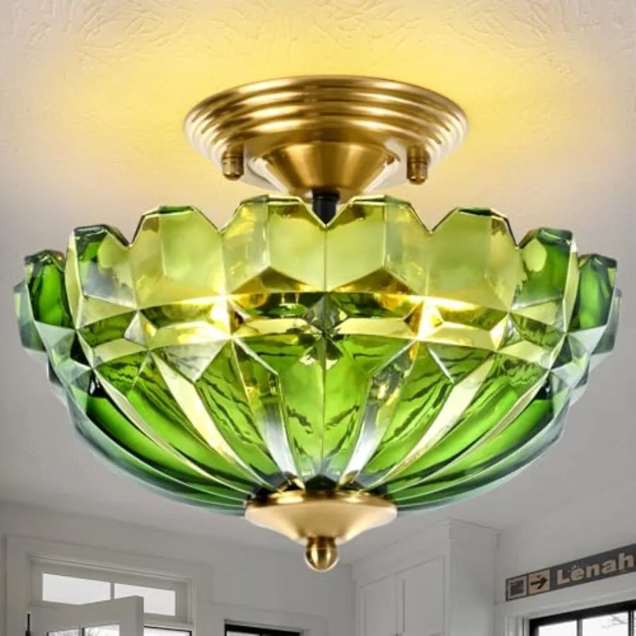 Semi Flush Mount Ceiling Light 3-Light Kitchen Ceiling Lighting Fixtures with Glass Lampshade Gold Modern Chandelier for Living
Semi Flush Mount Ceiling Light 3-Light Kitchen Ceiling Lighting Fixtures with Glass Lampshade Gold Modern Chandelier for Living