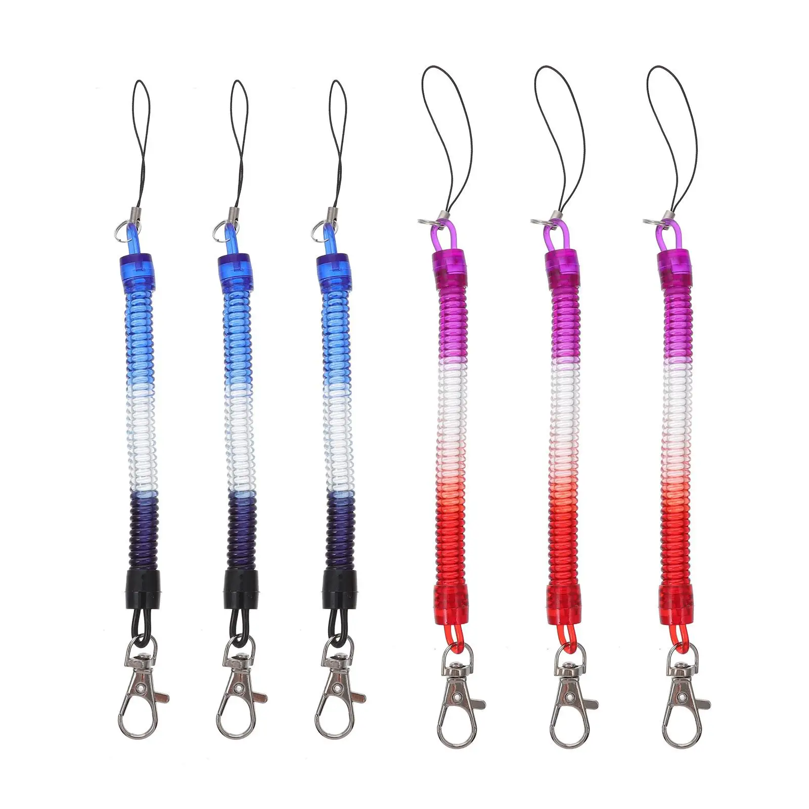 6 pcs Elastic Key Ring Retractable Chain Stretchy Coil Durable Spring Keychain Metal Clasp Hook Spiral Climbing Accessories
6 pcs Elastic Key Ring Retractable Chain Stretchy Coil Durable Spring Keychain Metal Clasp Hook Spiral Climbing Accessories