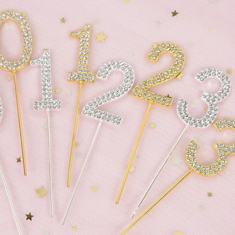 Gold Silver Alloy Rhinestone 0-9 Number Birthday Digital Cake Topper For Wedding Anniversary Kids Adult Birthday Party Cake Deco
Gold Silver Alloy Rhinestone 0-9 Number Birthday Digital Cake Topper For Wedding Anniversary Kids Adult Birthday Party Cake Deco