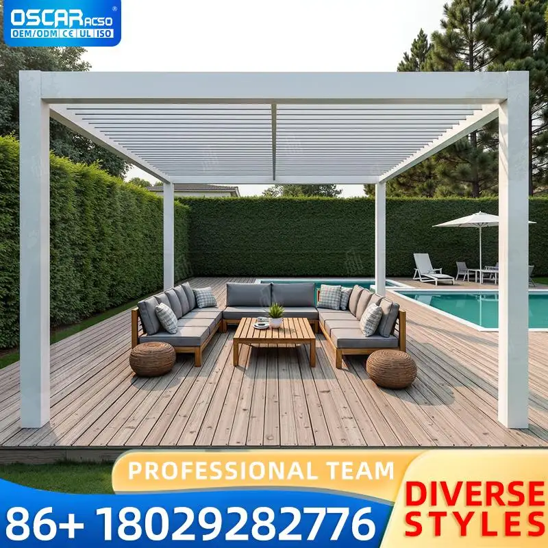 Modern 3x3m Customizable Aluminum Louvered Pergola for Garden Outdoor Patio pergola
Modern 3x3m Customizable Aluminum Louvered Pergola for Garden Outdoor Patio pergola