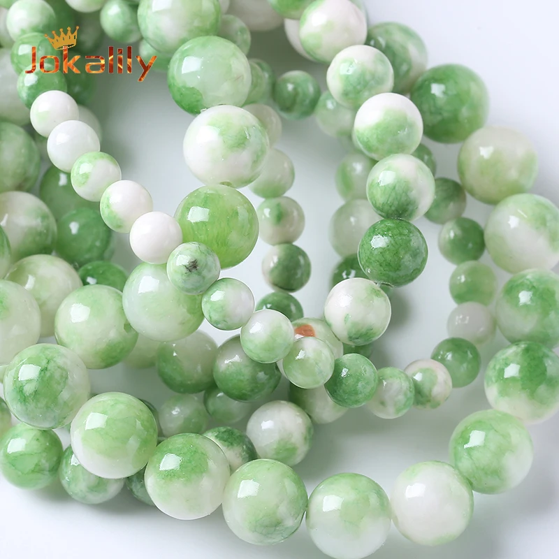 Natural Green White Persian Jades Stone Beads Round Loose Beads For Jewelry Making Diy Bracelet Accessories 6 8 10 12mm 15" Inch
Natural Green White Persian Jades Stone Beads Round Loose Beads For Jewelry Making Diy Bracelet Accessories 6 8 10 12mm 15" Inch