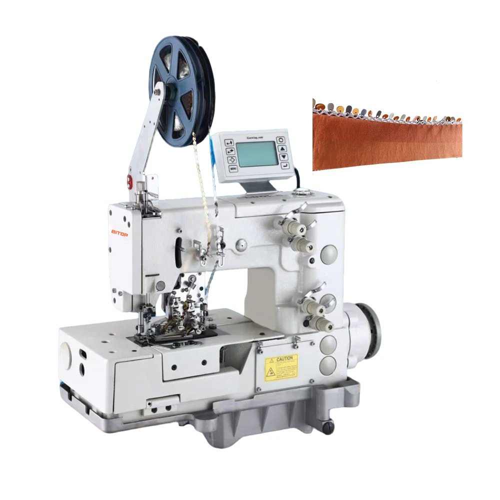 Two Type Sequin Picot Stitch Sewing Machine Picoting Sequins Sewing Machine for Garment
Two Type Sequin Picot Stitch Sewing Machine Picoting Sequins Sewing Machine for Garment