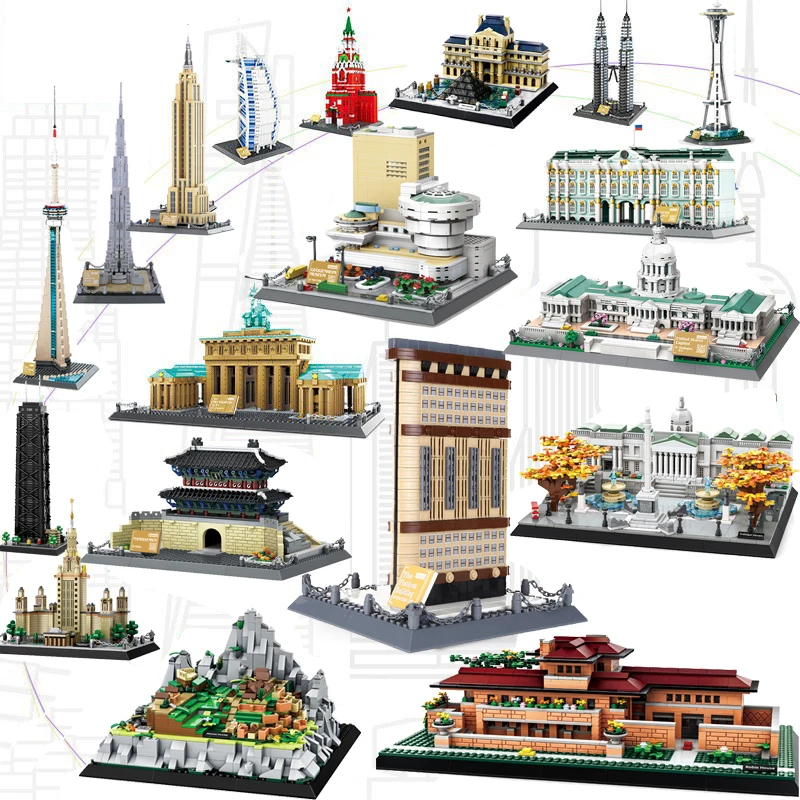 40+ Styles Famous Architecture Building Blocks Creative Model Sets Bricks Toys For Kids and Adults Collection Show Gifts
40+ Styles Famous Architecture Building Blocks Creative Model Sets Bricks Toys For Kids and Adults Collection Show Gifts