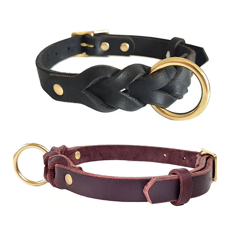 Genuine Leather large Dog Collar Copper buckle big dog Collars pet Neck Strap Braided Real Leather Collar For Medium big Dogs
Genuine Leather large Dog Collar Copper buckle big dog Collars pet Neck Strap Braided Real Leather Collar For Medium big Dogs