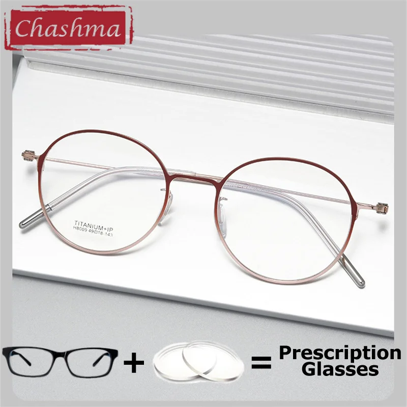 Chashma Men Glasses Pure Titanium Frame Round Eyeglass Women Retro Light Myopia Spectacle for Optical Receipt Graduate Lenses
Chashma Men Glasses Pure Titanium Frame Round Eyeglass Women Retro Light Myopia Spectacle for Optical Receipt Graduate Lenses