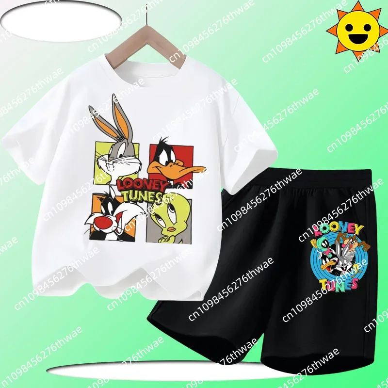 2025 Rabbit Eight-Ball Children's Short-Sleeved Set - Summer T-Shirt 2-Piece Set - Boys' and Girls' Casual Tops withCartoonPrint
2025 Rabbit Eight-Ball Children's Short-Sleeved Set - Summer T-Shirt 2-Piece Set - Boys' and Girls' Casual Tops withCartoonPrint