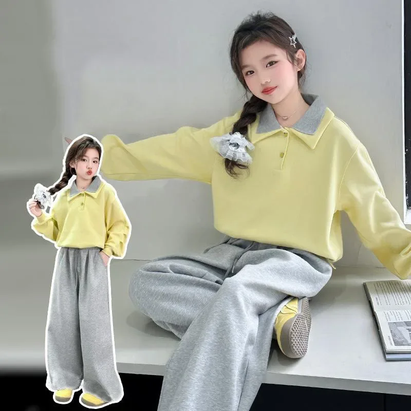2026 autumn spring Teenager Clothes Children Set bow Crop Top sweatshirt t shirt+ wide leg Pant Suit tracksuit 4 8 10 12 14 year
2026 autumn spring Teenager Clothes Children Set bow Crop Top sweatshirt t shirt+ wide leg Pant Suit tracksuit 4 8 10 12 14 year