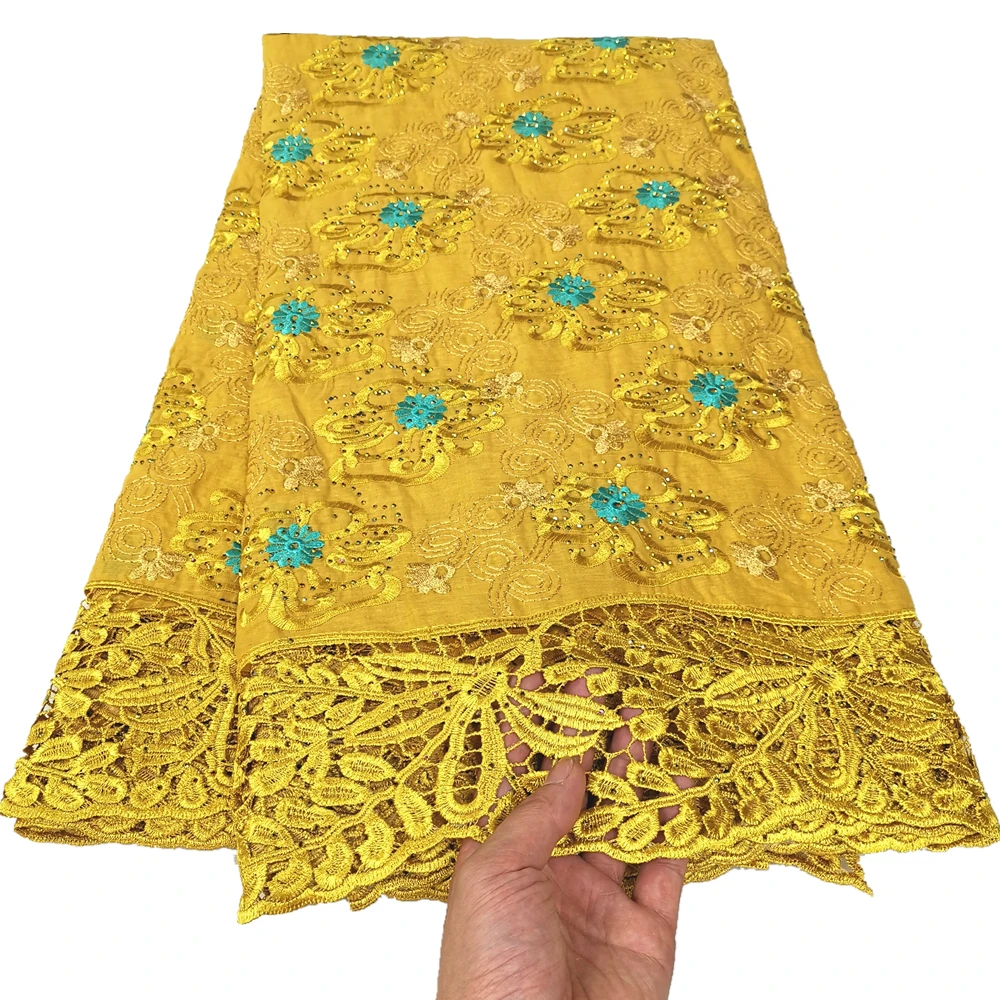 New!!! High Quality African Cotton Lace Fabric Swiss Lace Fabric With Guipure Lace and Stones For Dress 5 Yard/lot
New!!! High Quality African Cotton Lace Fabric Swiss Lace Fabric With Guipure Lace and Stones For Dress 5 Yard/lot