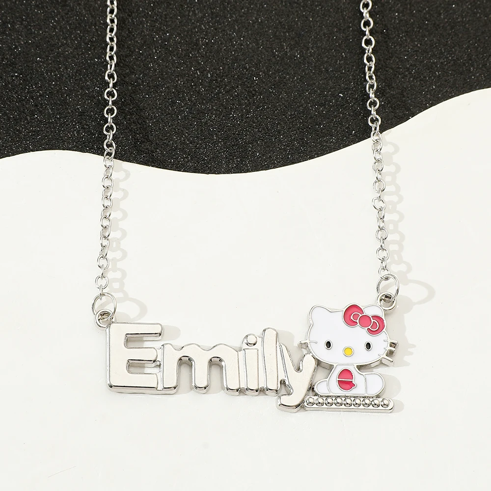 Cute Hello Kitty Charm Necklace Cartoon Fashion Letter Pendant for Women And Girls Trend Anniversary Party Gift
Cute Hello Kitty Charm Necklace Cartoon Fashion Letter Pendant for Women And Girls Trend Anniversary Party Gift 