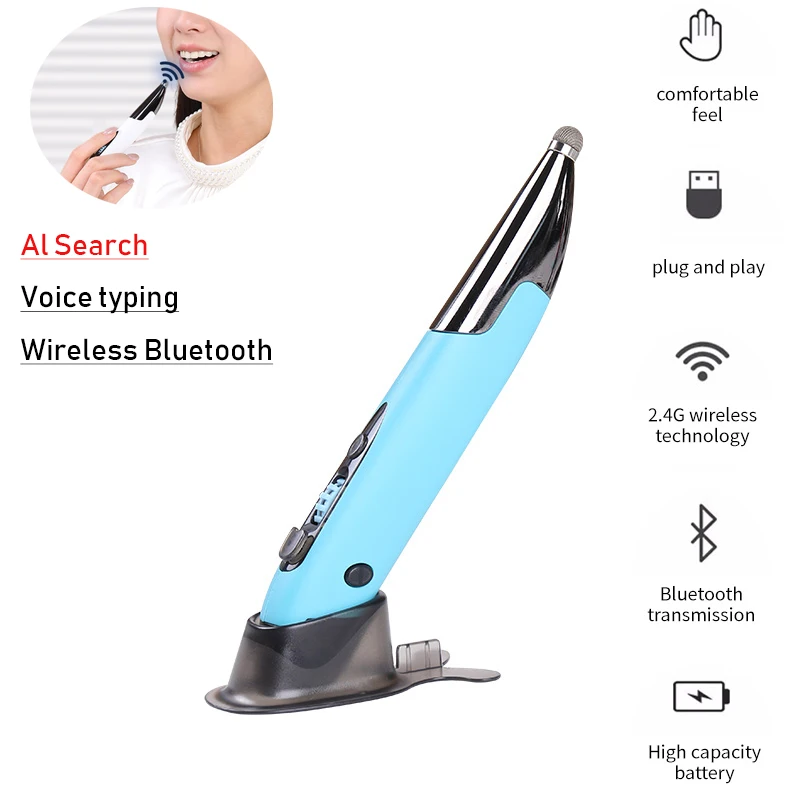 Wireless Intelligent AI Voice Input Mouse AI Search Translation Multi-function Touch Mouse 2.4g4000dpi Portable Mouse Pen Office
Wireless Intelligent AI Voice Input Mouse AI Search Translation Multi-function Touch Mouse 2.4g4000dpi Portable Mouse Pen Office