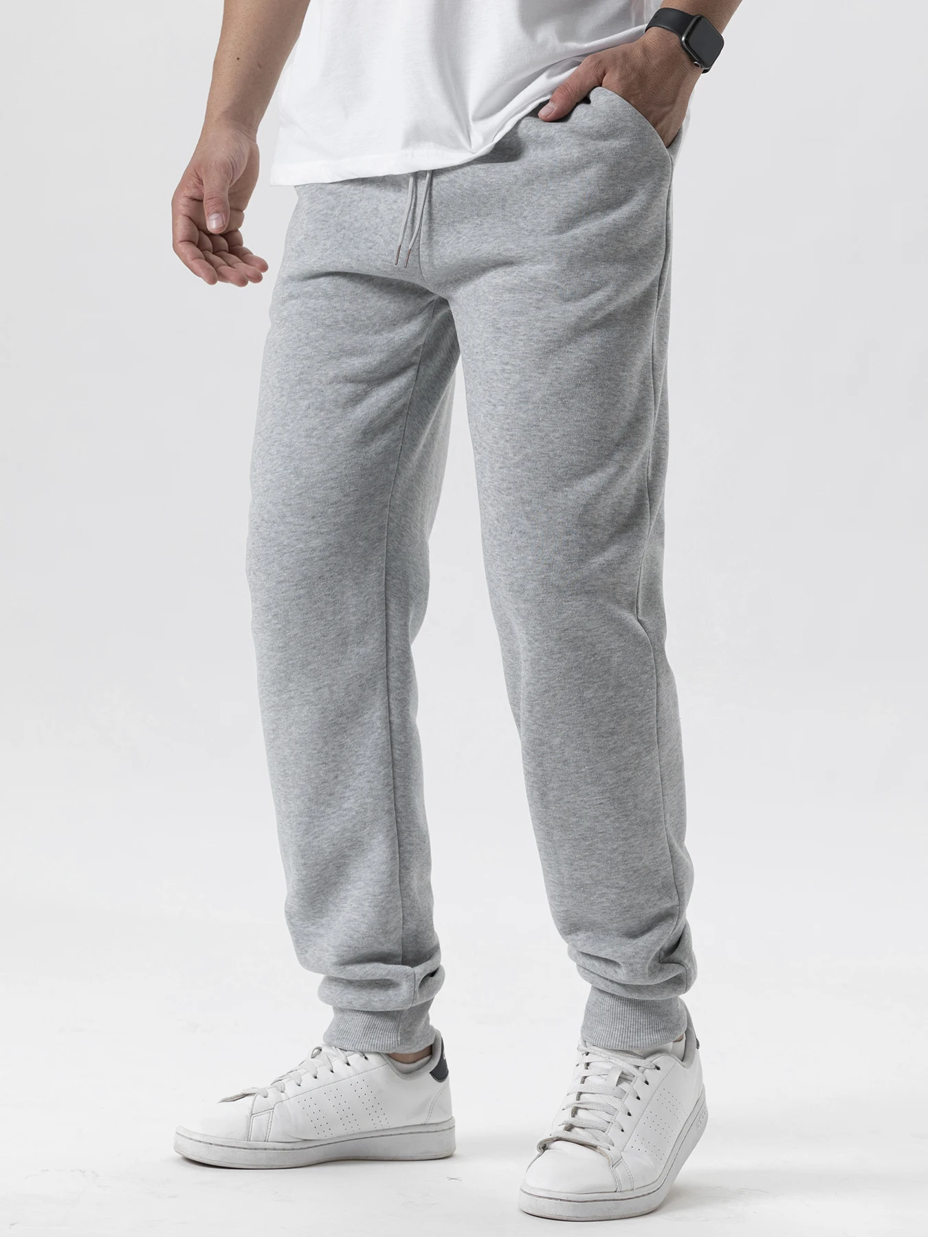 Men Heather Fleece Jogger Sweatpants Elastic Drawstring Waist Rib Cuff Side Pockets Soft Knit Casual Sports Jogging Daily
Men Heather Fleece Jogger Sweatpants Elastic Drawstring Waist Rib Cuff Side Pockets Soft Knit Casual Sports Jogging Daily