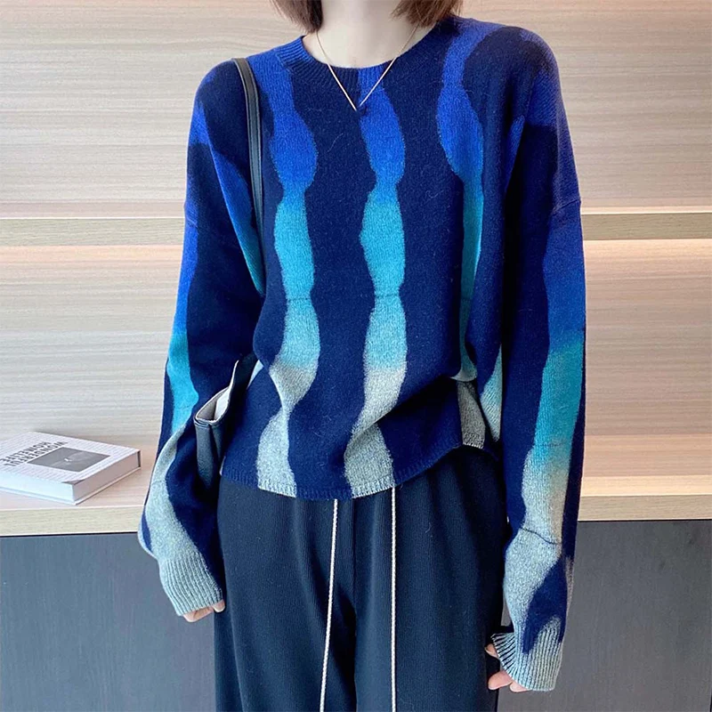 Loose Fit Thickened Long Sleeve round Neck Knitted Sweater Casual Style Autumn Winter Patchwork Design Comfortable Warm Woole...
Loose Fit Thickened Long Sleeve round Neck Knitted Sweater Casual Style Autumn Winter Patchwork Design Comfortable Warm Woole...