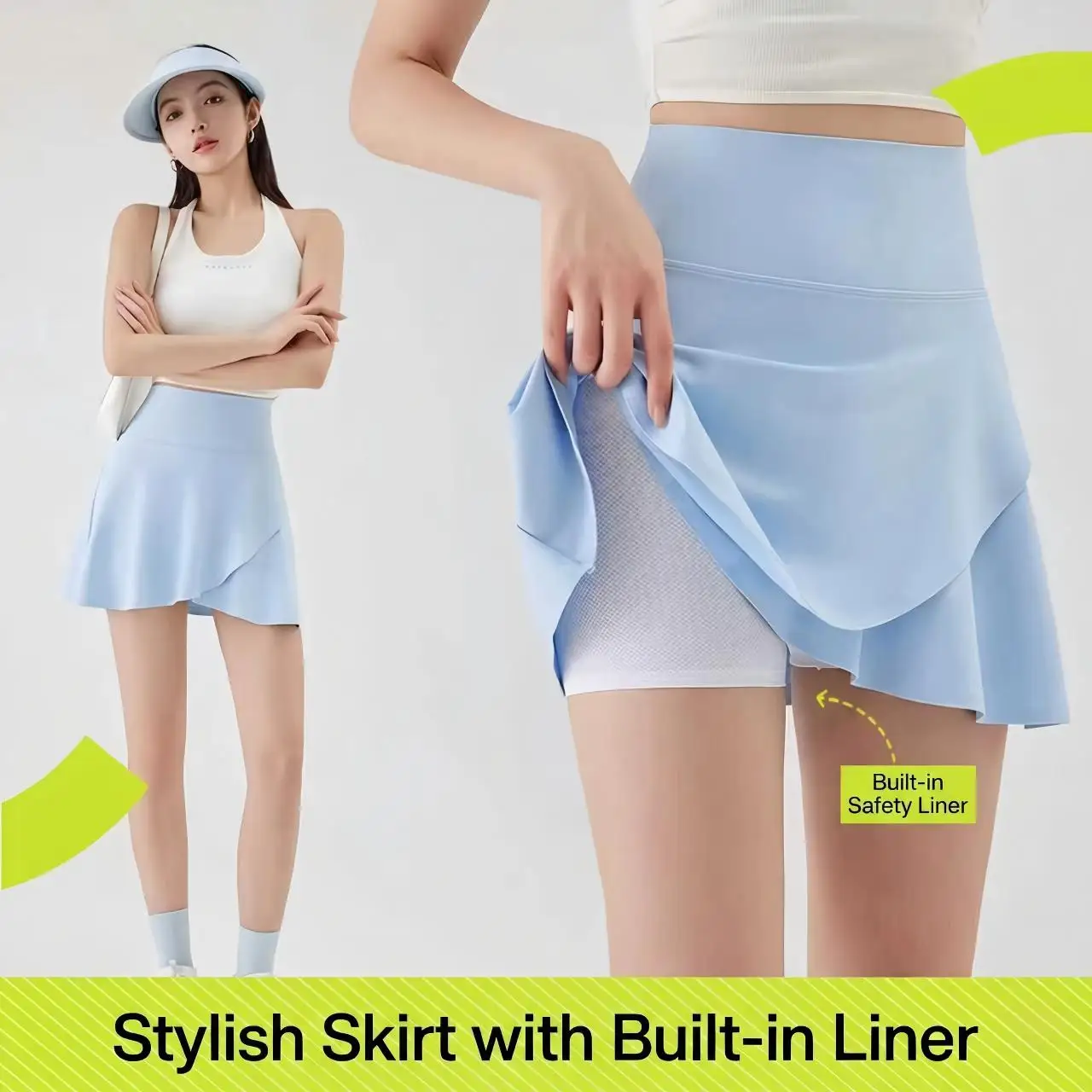 High Waist Pleated Skirt For Women 2026 Summer Anti Exposure Safety Liner Shark Skin Bottom For Yoga Running Workout
High Waist Pleated Skirt For Women 2026 Summer Anti Exposure Safety Liner Shark Skin Bottom For Yoga Running Workout