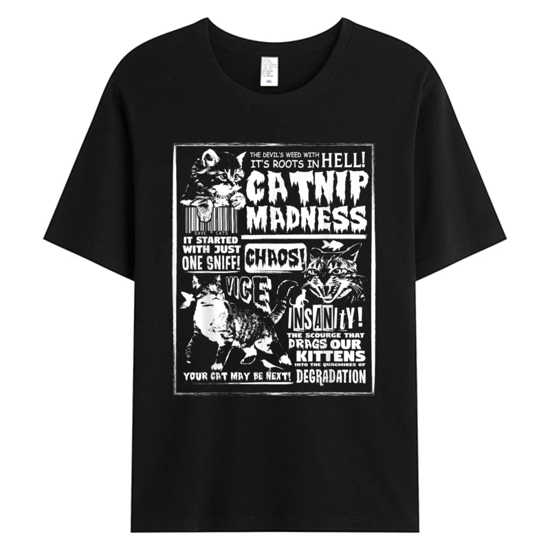 Catnip Madness Cute Kitten Cats Lover Gift Tshirt Cat Owners Tee Shirt Men's Cotton Fabric Printed T-shirt Discount Streetwear
Catnip Madness Cute Kitten Cats Lover Gift Tshirt Cat Owners Tee Shirt Men's Cotton Fabric Printed T-shirt Discount Streetwear