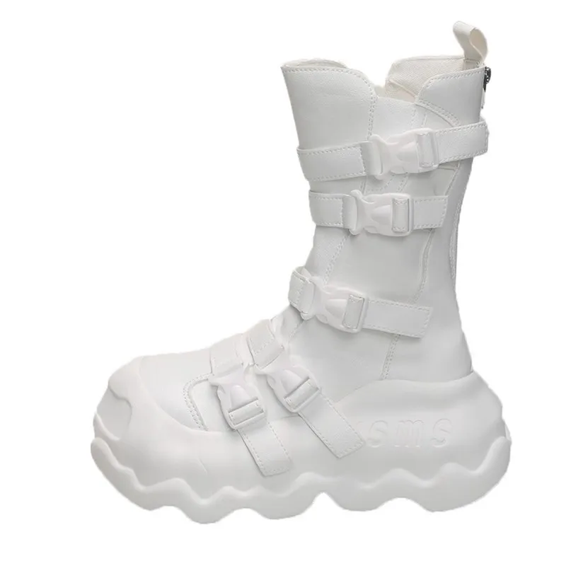 Женские ботильоны с большой головой в стиле панк, 8 см, с толстой подошвой, для готических девушек, Fried Street Rock, увеличивающие рост, с круглой головкой
Женские ботильоны с большой головой в стиле панк, 8 см, с толстой подошвой, для готических девушек, Fried Street Rock, увеличивающие рост, с круглой головкой