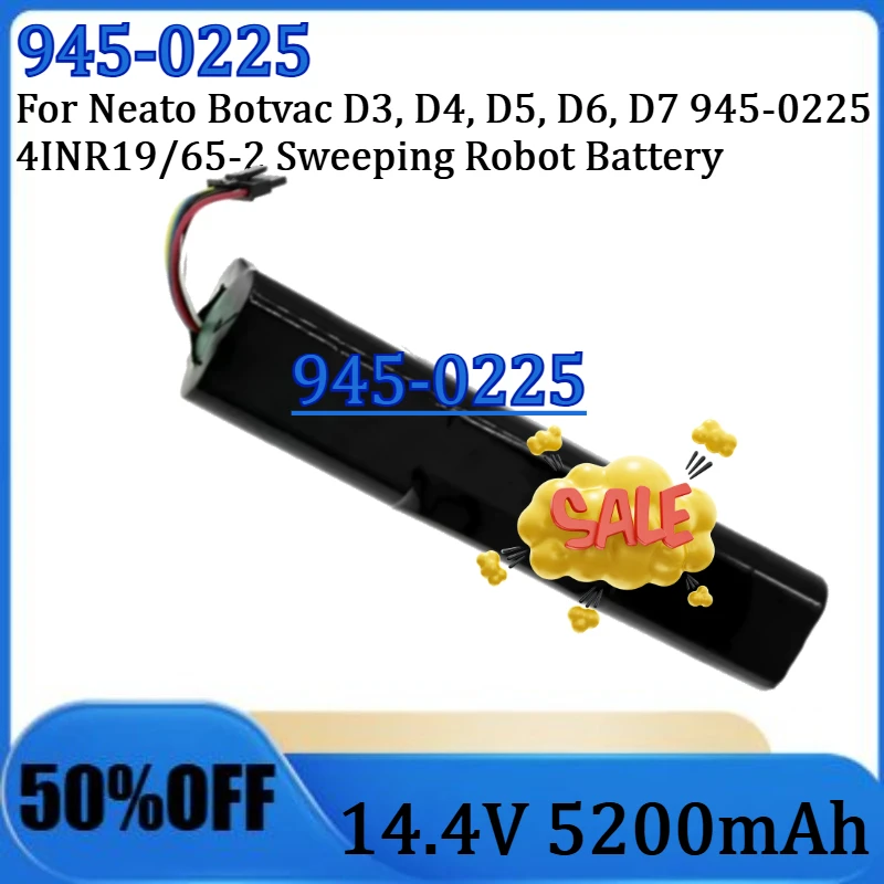 For Neato Botvac D3, D4, D5, D6, D7 945-0225 4INR19/65-2 Sweeping Robot Battery New 945-0225 14.4V 4200mAh Battery
For Neato Botvac D3, D4, D5, D6, D7 945-0225 4INR19/65-2 Sweeping Robot Battery New 945-0225 14.4V 4200mAh Battery