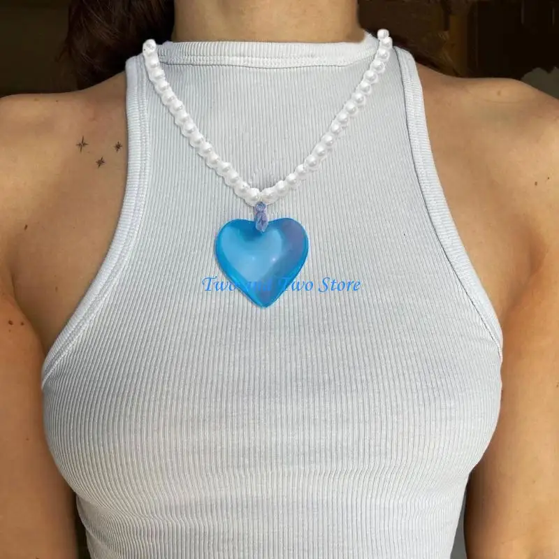HX6F Luxury Pearls Resin Love- Pendant Necklace Female High-end Design Sweater Chain Beaded Accessories in Autumn
HX6F Luxury Pearls Resin Love- Pendant Necklace Female High-end Design Sweater Chain Beaded Accessories in Autumn