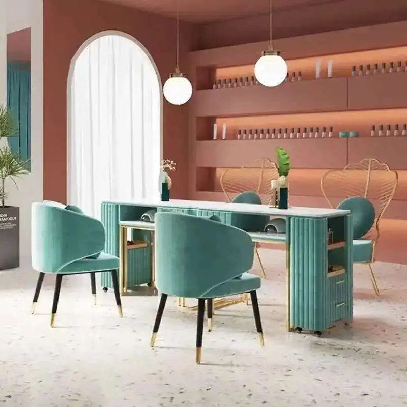 Nordic light luxury Slate Nail Tables Professional Double Manicure Table Salon Furniture beauty salon Manicure Table Chair Set A
Nordic light luxury Slate Nail Tables Professional Double Manicure Table Salon Furniture beauty salon Manicure Table Chair Set A