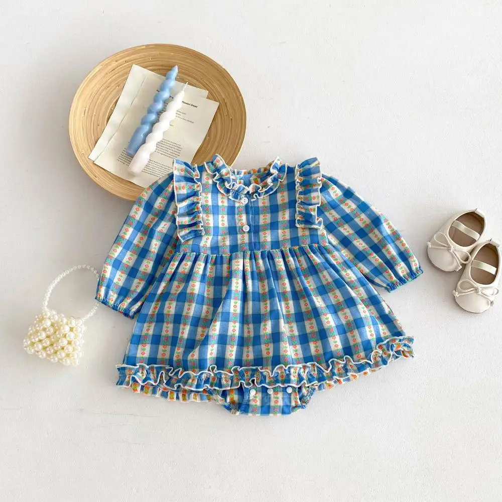 Newborn Plaid Girls Jumpsuit Birthday Party Flowers Baby Girl Romper Ruffle Toddler Rompers Long Sleeves Children Clothing
Newborn Plaid Girls Jumpsuit Birthday Party Flowers Baby Girl Romper Ruffle Toddler Rompers Long Sleeves Children Clothing