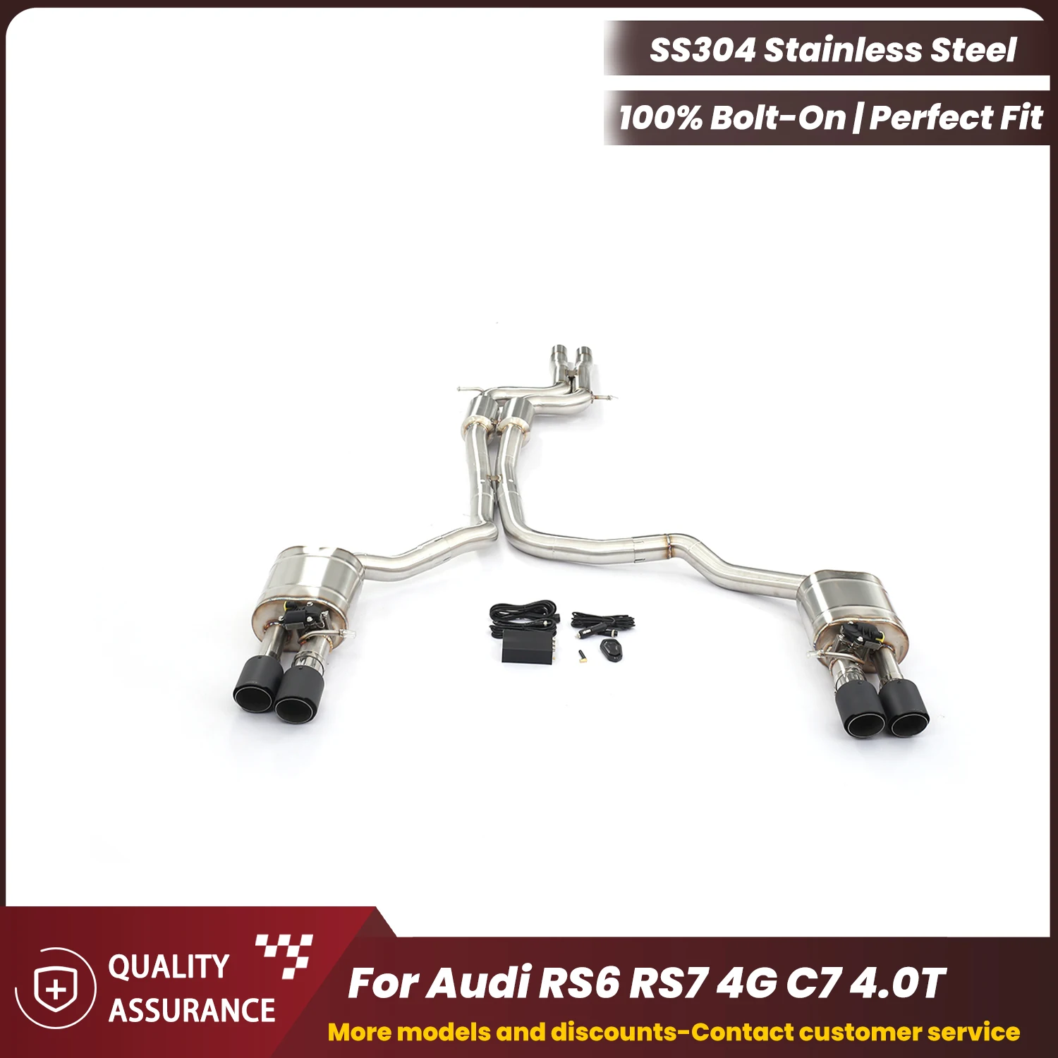 ECCF Valvetronic Catback Exhaust for Audi RS6 RS7 4G C7 4.0T Aggressive Exhaust Sound Performance Upgrade Easy Installation
ECCF Valvetronic Catback Exhaust for Audi RS6 RS7 4G C7 4.0T Aggressive Exhaust Sound Performance Upgrade Easy Installation