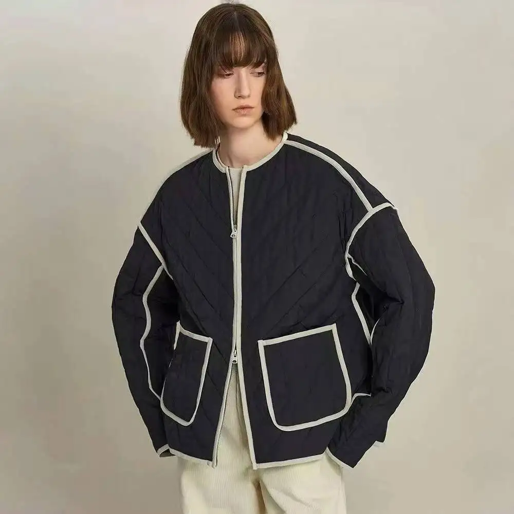 Thick Casual Street Style Cotton Jacket Contrast Color Diagonal Stitch Handbag Buy Hand Store Fall Collection round Neck Zipper
Thick Casual Street Style Cotton Jacket Contrast Color Diagonal Stitch Handbag Buy Hand Store Fall Collection round Neck Zipper