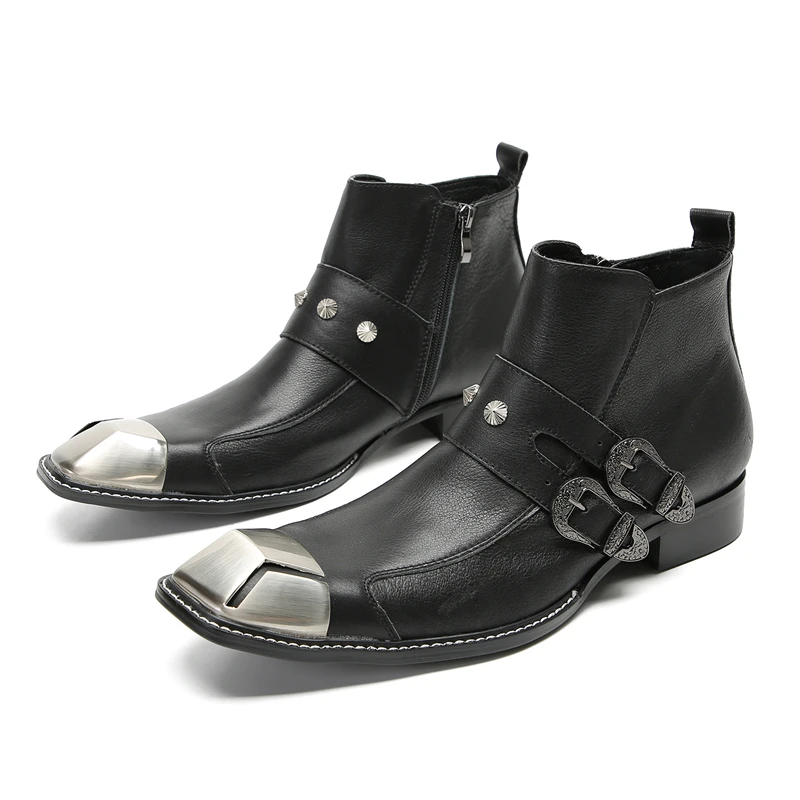 Elegant Pointed Toe Solid Color Business Shoes Italian Autumn and Winter Short Boots Classic Cow Leather Male Work Boots
Elegant Pointed Toe Solid Color Business Shoes Italian Autumn and Winter Short Boots Classic Cow Leather Male Work Boots