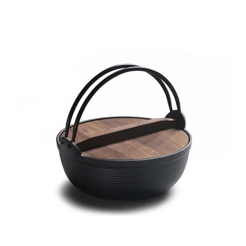 27cm Cast Iron Hanging Stew Pot with Wood Lid, 4 People Use
27cm Cast Iron Hanging Stew Pot with Wood Lid, 4 People Use