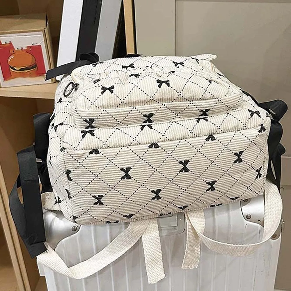 Daypack Corduroy Bow Backpack Casual Contrast Color Students School Bag Silk Design Polyester Large Capacity Backpack School
Daypack Corduroy Bow Backpack Casual Contrast Color Students School Bag Silk Design Polyester Large Capacity Backpack School