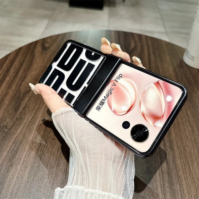 Механический складной защитный чехол с гальваническим покрытием для Honor Magic V Flip 
Механический складной защитный чехол с гальваническим покрытием для Honor Magic V Flip