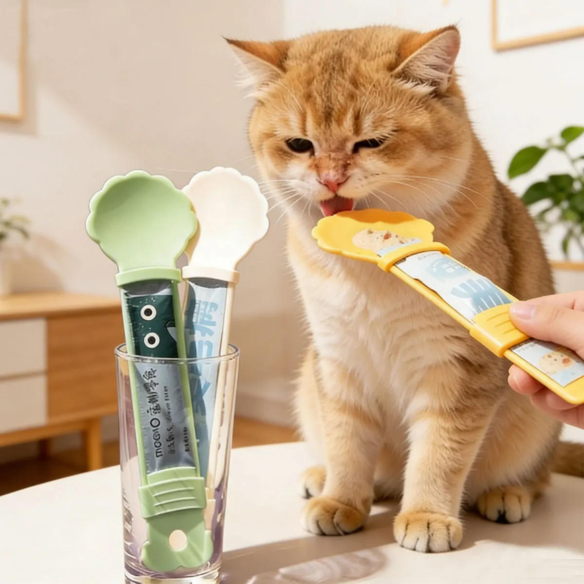 Cat Strip Squeezer Spoon Portable Pet Food Feeder For Wet Food Kitten Puppy Treat Dispenser Easy Squeeze Snack Feeding Tool
Cat Strip Squeezer Spoon Portable Pet Food Feeder For Wet Food Kitten Puppy Treat Dispenser Easy Squeeze Snack Feeding Tool