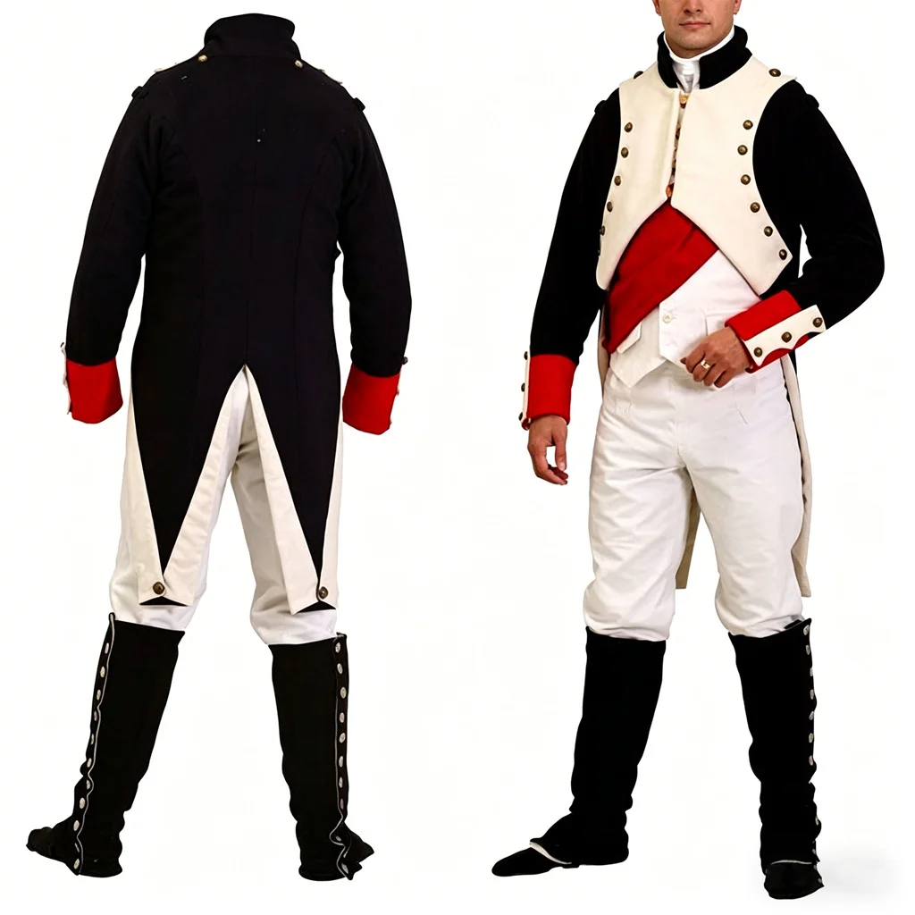 French Napoleon Bonaparte Officer Cosplay Costume Military Uniform Cosplay Royal Military Staff Coat Vest Pants Set
French Napoleon Bonaparte Officer Cosplay Costume Military Uniform Cosplay Royal Military Staff Coat Vest Pants Set