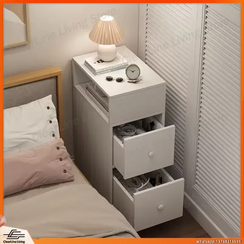 Modern Minimalist Bedside Table Small Narrow Nightstand for Bedroom Living Room Storage Wall Gap Organizer Space Saving
Modern Minimalist Bedside Table Small Narrow Nightstand for Bedroom Living Room Storage Wall Gap Organizer Space Saving
