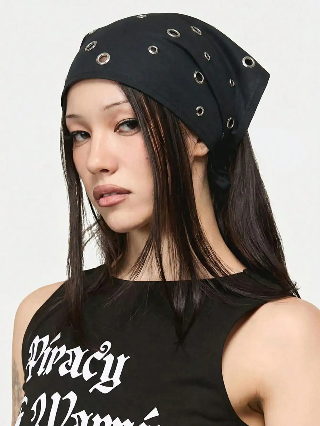 1pc Fashionable Punk Style Triangle Scarf Headband, Gothic Headwear, Elastic Hair Band Suitable For Daily Wear Fashion Hair Accessories Beach Accessories Women Bandana Summer Outfits
1pc Fashionable Punk Style Triangle Scarf Headband, Gothic Headwear, Elastic Hair Band Suitable For Daily Wear Fashion Hair Accessories Beach Accessories Women Bandana Summer Outfits