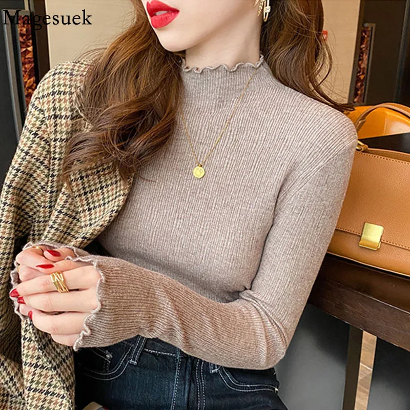 Fashion Pullover Jumper Autumn Women Knitted Sweaters Ruched Casual Solid Pull Femme Long Sleeve Knit Tops Winter Clothing 23104
Fashion Pullover Jumper Autumn Women Knitted Sweaters Ruched Casual Solid Pull Femme Long Sleeve Knit Tops Winter Clothing 23104