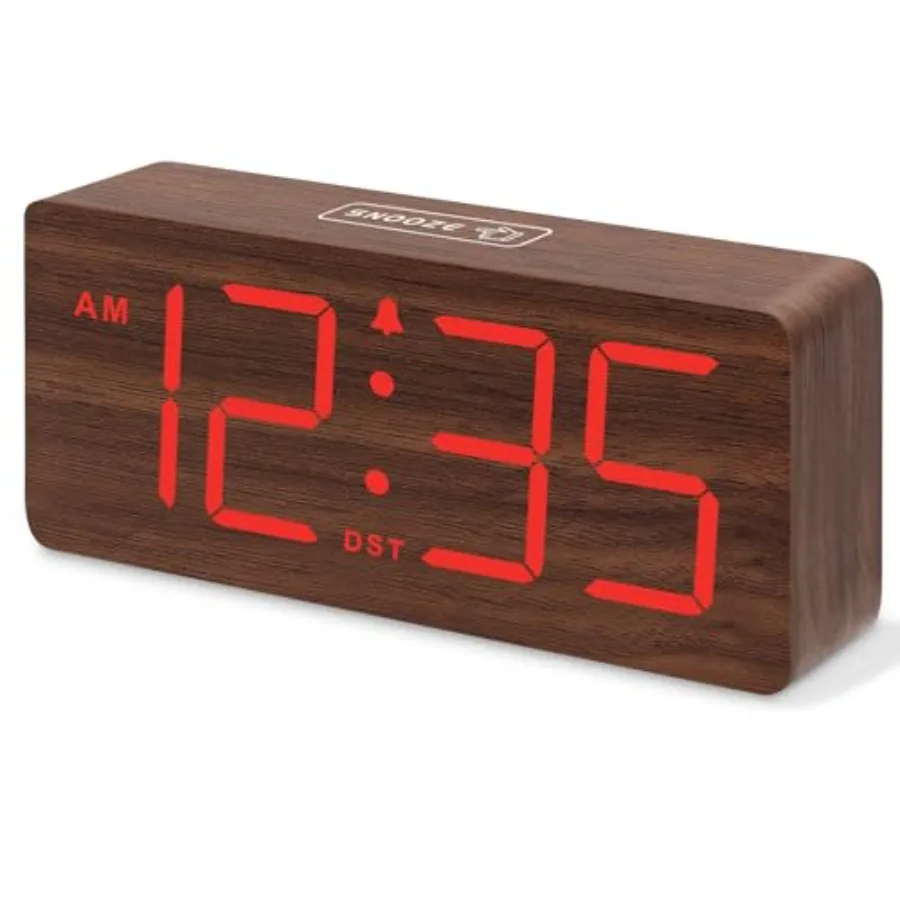Wooden Digital Alarm Clock for Bedroom - Desk Clocks with Large Numbers for Living Room, Office, Dimmer, Loud Alarm for Heavy S
Wooden Digital Alarm Clock for Bedroom - Desk Clocks with Large Numbers for Living Room, Office, Dimmer, Loud Alarm for Heavy S