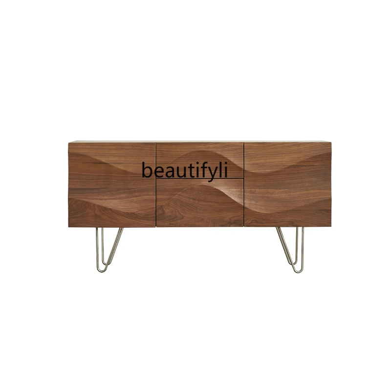 Nordic all solid wood light luxury dining side cabinet black walnut log TV cabinet storage storage cabinet
Nordic all solid wood light luxury dining side cabinet black walnut log TV cabinet storage storage cabinet