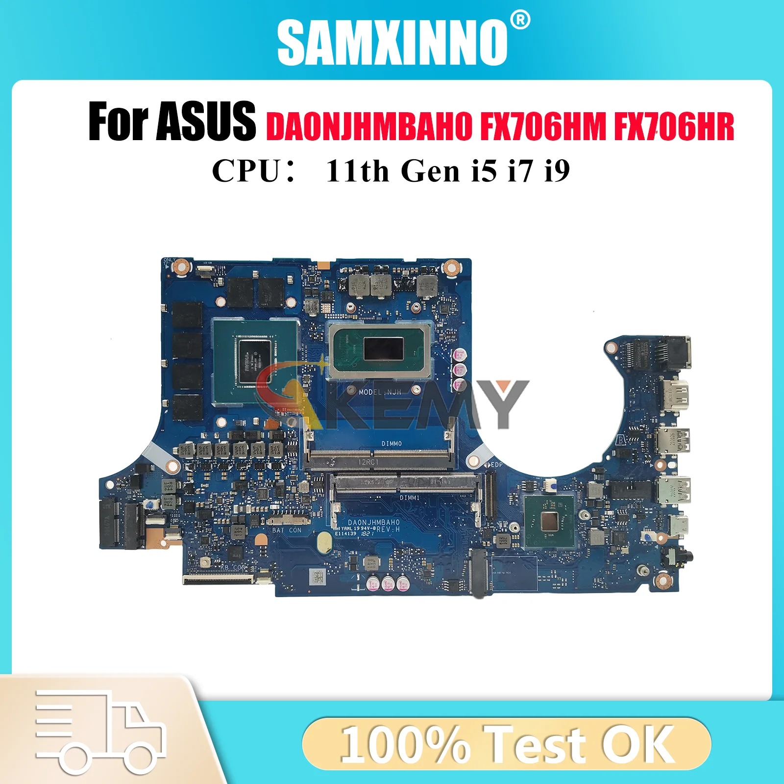 DA0NJHMBAH0 Материнская плата для ноутбука ASUS TUF Gaming FX706HR FX506H FX706HM Материнская плата с 11-го поколения i5 i7 i9 100% тест, ОК, быстрая доставка
DA0NJHMBAH0 Материнская плата для ноутбука ASUS TUF Gaming FX706HR FX506H FX706HM Материнская плата с 11-го поколения i5 i7 i9 100% тест, ОК, быстрая доставка