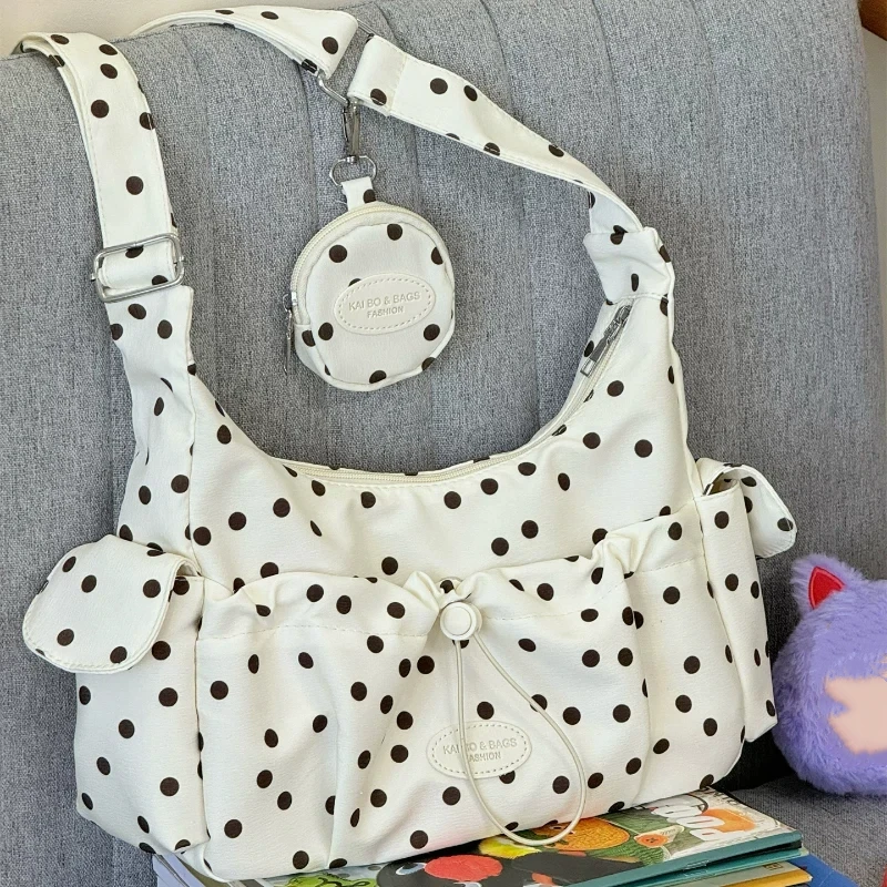 Polka Dot Crescent Crossbody Bag With Mini Pouch Casual Underarm Shoulder Bag Lightweight Nylon Hobo Bag Daily Tote For Women
Polka Dot Crescent Crossbody Bag With Mini Pouch Casual Underarm Shoulder Bag Lightweight Nylon Hobo Bag Daily Tote For Women