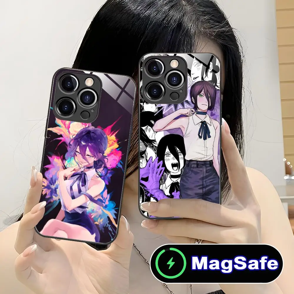 Чехол для мобильного телефона Chainsaw Reze для iPhone 16, 15, 14, 13, 12, 11 Pro Max Plus Mini MagSafe, защитный чехол из стекла, красивый
Чехол для мобильного телефона Chainsaw Reze для iPhone 16, 15, 14, 13, 12, 11 Pro Max Plus Mini MagSafe, защитный чехол из стекла, красивый