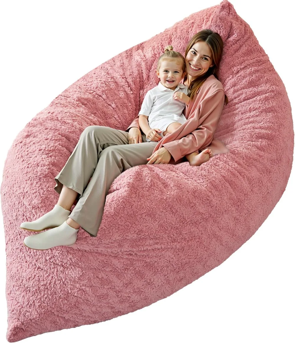 4 in 1 Bean Bag Chair,Giant Memory Foam Filling Bean Bag Sofa, Machine Washable Faux Fur Cover, or Adult (Pink)
4 in 1 Bean Bag Chair,Giant Memory Foam Filling Bean Bag Sofa, Machine Washable Faux Fur Cover, or Adult (Pink)